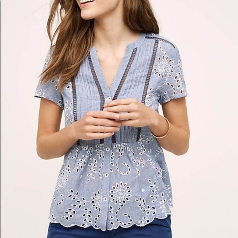 Holding Horses (Anthropologie) Eyelet Top